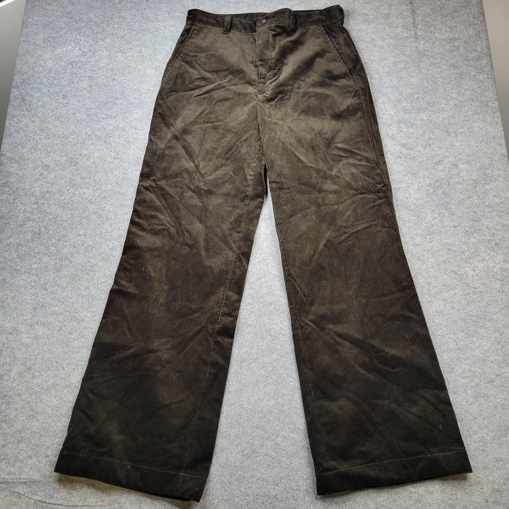 Polo Ralph Lauren Pants Womens 12 Brown Corduroy Straight Leg Dressy Work Office